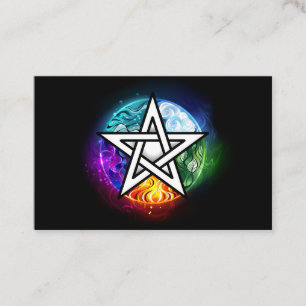 Wiccan pentagram tidsbeställning kort