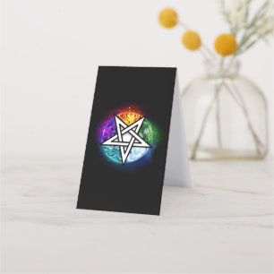 Wiccan pentagram tidsbeställning kort