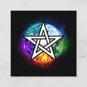 Wiccan pentagram tidsbeställning kort