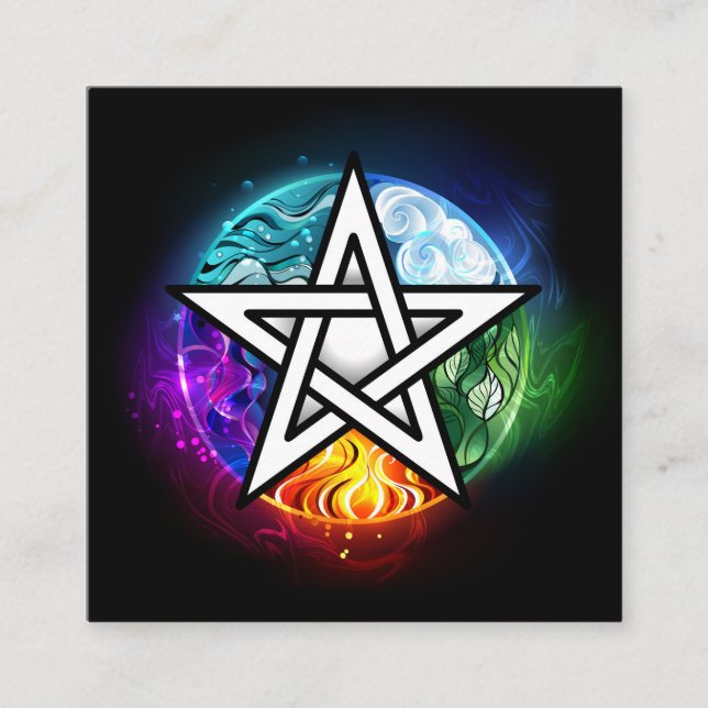 Wiccan pentagram tilläggskort (Framsida)