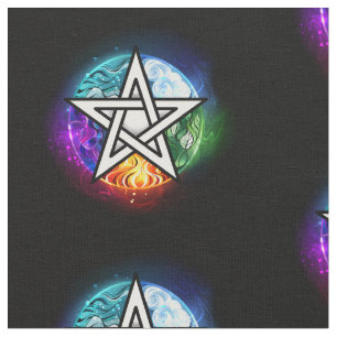 Wiccan pentagram tyg