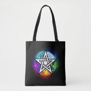 Wiccan pentagram tygkasse