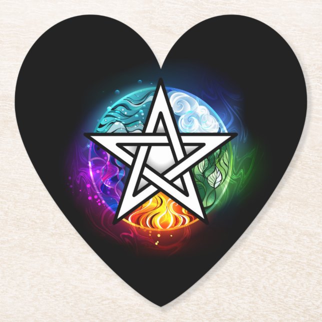 Wiccan pentagram underlägg papper (Framsida)