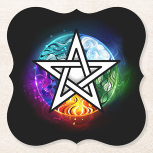 Wiccan pentagram underlägg papper