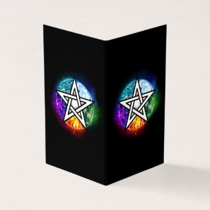 Wiccan pentagram visitkort