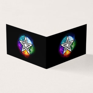 Wiccan pentagram visitkort