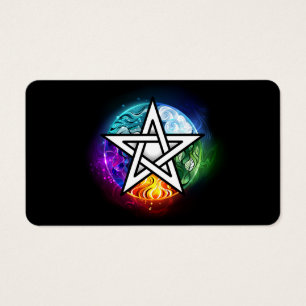 Wiccan pentagram visitkort
