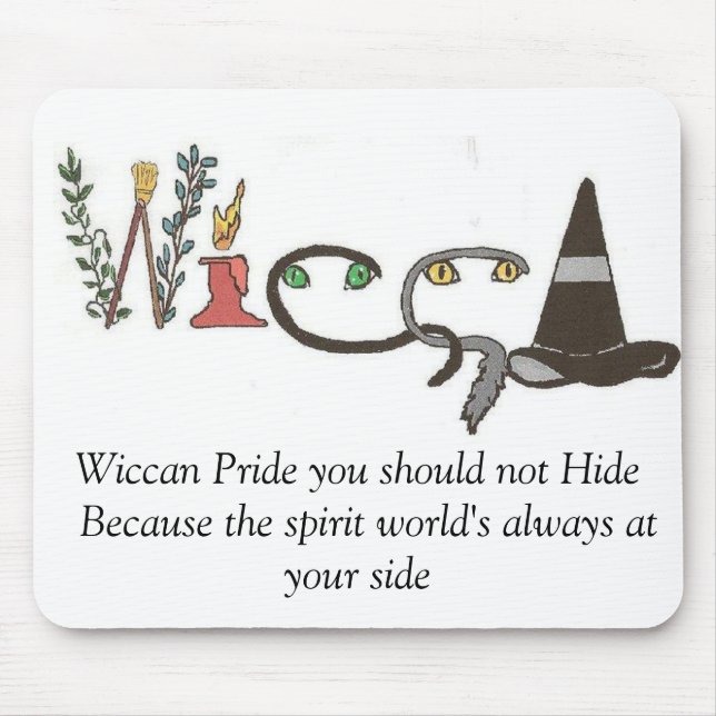 Wiccan prideordstäv musmatta (Framsidan)