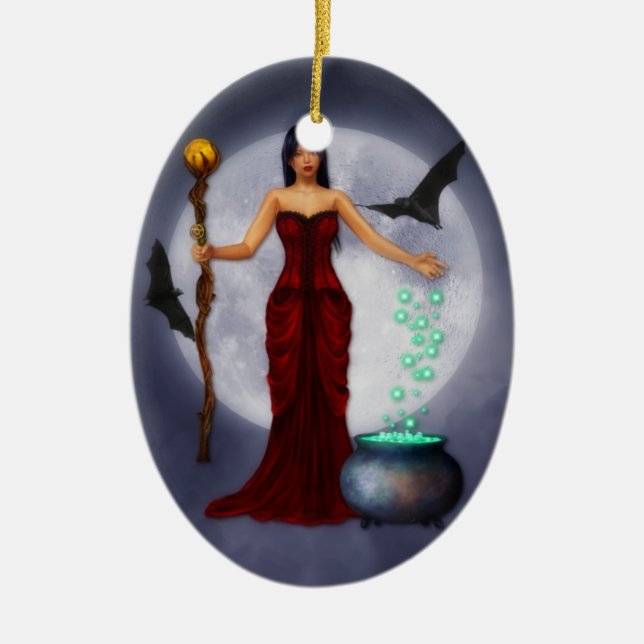 Wiccan Princess Halloween Ornament (Framsidan)