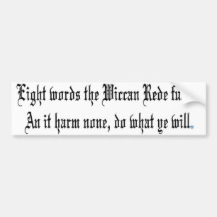 Wiccan Rede Bildekal