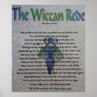 Wiccan Rede Canvas Poster
