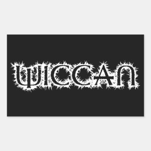Wiccan Rektangulärt Klistermärke