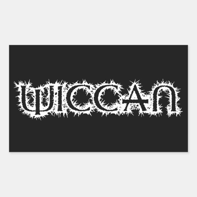 Wiccan Rektangulärt Klistermärke (Framsida)