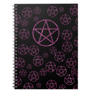 Wiccan Rosa Pentacle Journal 80 Lintrade sidor Anteckningsbok