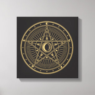 Wiccan Symbol Canvastryck