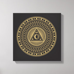 Wiccan Symbol Canvastryck