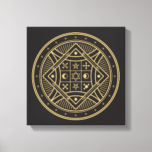 Wiccan Symbol Canvastryck