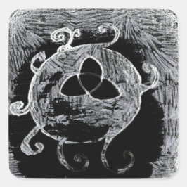 wiccan-symbol för häxorna fyrkantigt klistermärke