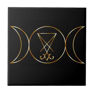 Wiccan symbol, trefaldig gudinna kakelplatta