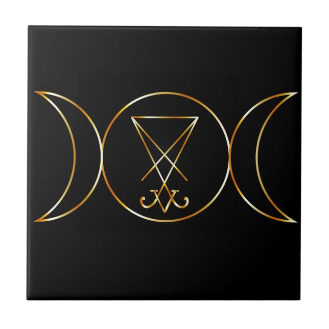 Wiccan symbol, trefaldig gudinna kakelplatta (Framsidan)