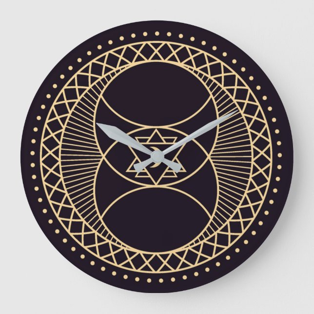 Wiccan-symboler Stor Klocka (Framsida)