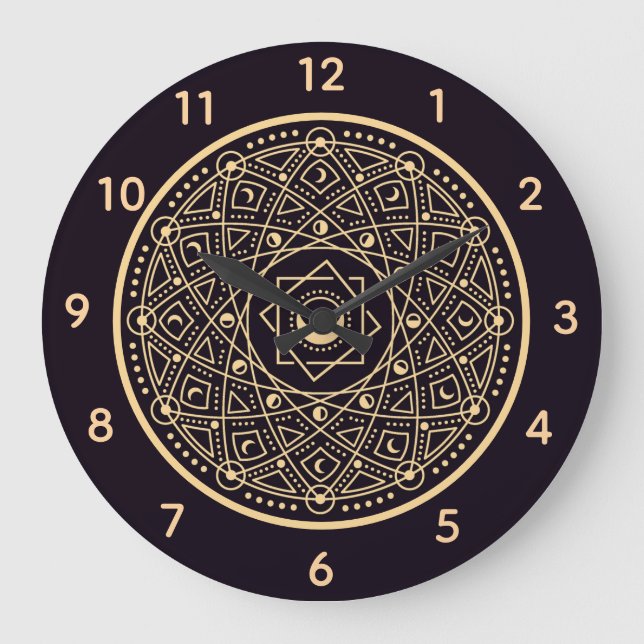 Wiccan-symboler Stor Klocka (Framsida)
