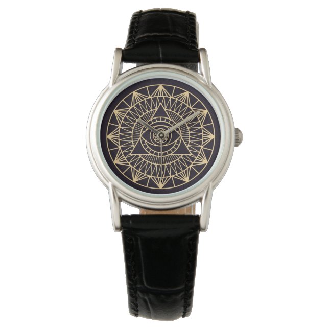 Wiccan Symbols Armbandsur (Framsida)