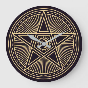 Wiccan Symbols Stor Klocka