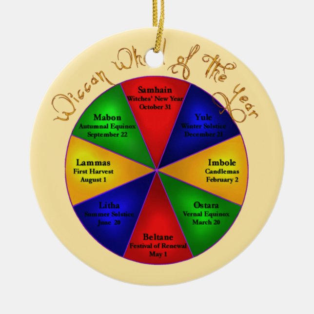 Wiccan Wheel of the Year Ornament (Framsidan)