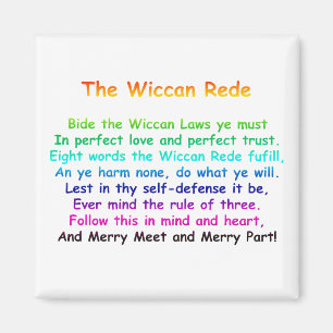 Wiccanen Rede Magnet