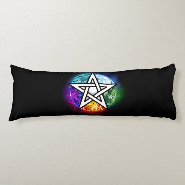 Wiccanpentagram Kroppskudde (Framsidan)