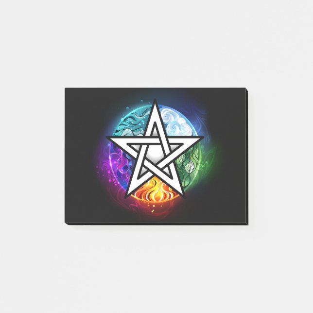 Wiccanpentagram Post-it Block (Framsida)