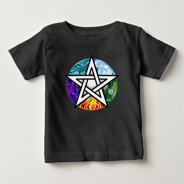 Wiccanpentagram T Shirt (Framsida)