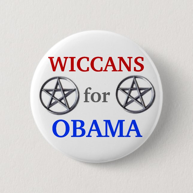 Wiccans för Obama 2012 knäppas Knapp (Framsida)