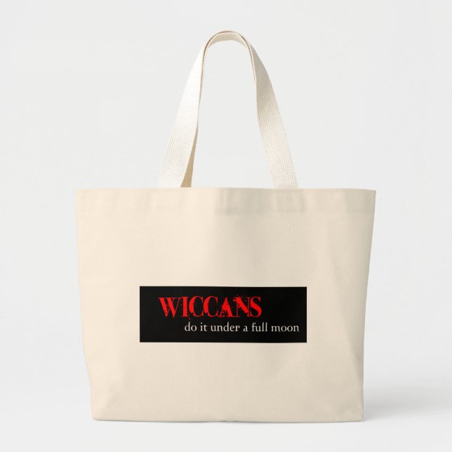 Wiccans gör det under en full moon. jumbo tygkasse (Framsidan)