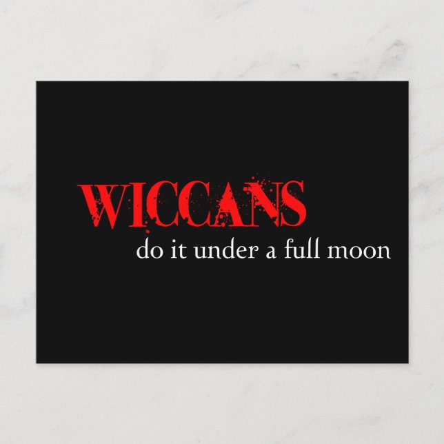Wiccans gör det under en fullt måne. vykort (Framsida)