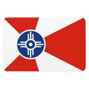 Wichita City flagga Kansas State America land Magnet