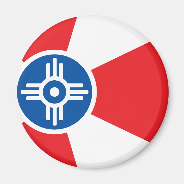 Wichita City flagga Magnet (Framsidan)
