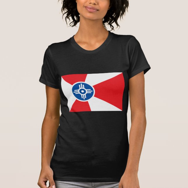Wichita City flagga T Shirt (Framsida)