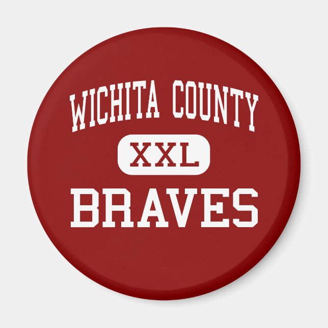 Wichita County - Braves - Junior - Leoti Kansas Magnet (Framsidan)