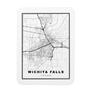 Wichita Falls Karta Magnet
