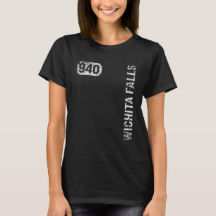 Wichita Falls Texas 940 Area Code Vintage Retro T Shirt