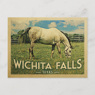 Wichita Falls Texas Horse Farm - Vintage resor Vykort