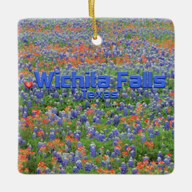 Wichita Falls TX Julgransprydnad Keramik (Framsida)