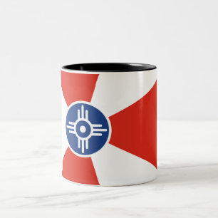 Wichita flagga Två-Tonad mugg