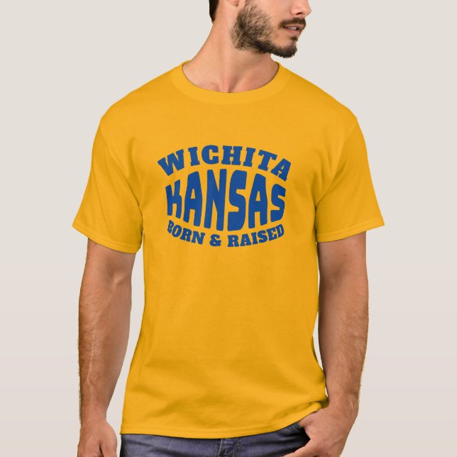 Wichita Kansas Born och Razed T-Shirt (Framsida)