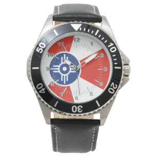 Wichita (Kansas) City flagga Watch Armbandsur
