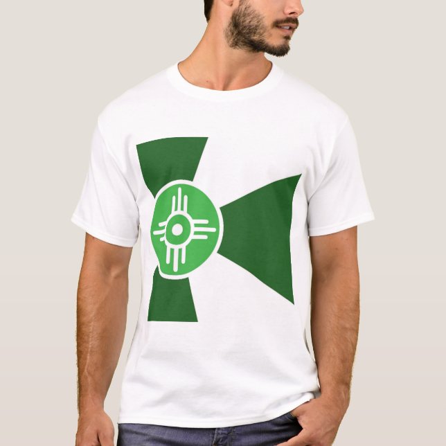 Wichita Kansas Grönt Party T-Shirt (Framsida)
