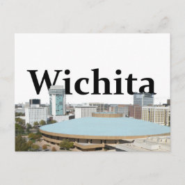 Wichita Kansas horisont med Wichita i himmlen Vykort