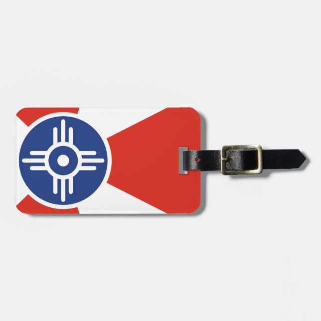 Wichita Kansas ICT Flagga Bagagebricka (Horisontell Framsida)